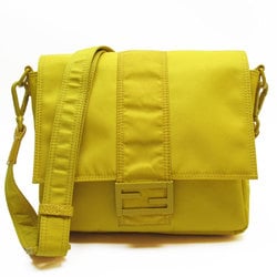 FENDI Shoulder Bag Baguette Nylon Yellow Men's w0723a