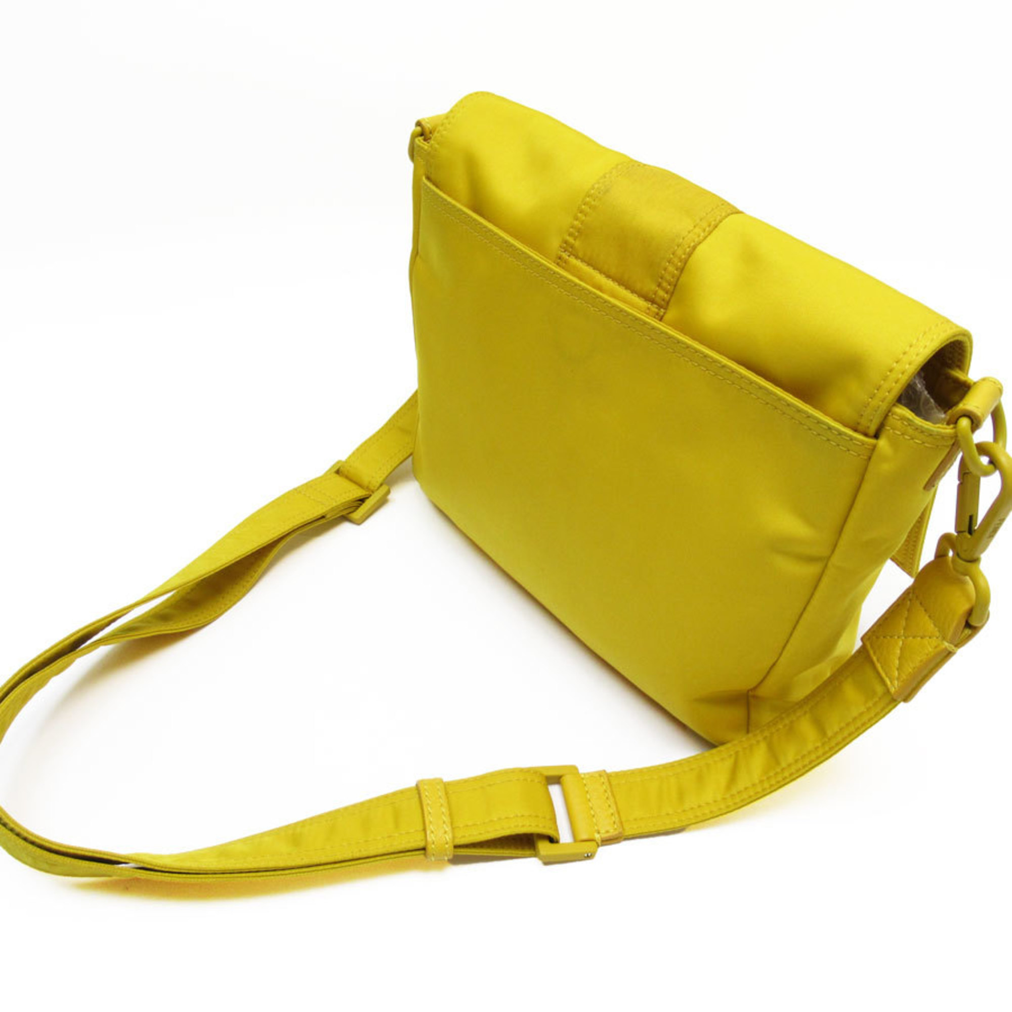 FENDI Shoulder Bag Baguette Nylon Yellow Men's w0723a