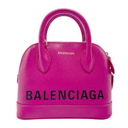 BALENCIAGA Handbag Shoulder Bag Ville XXS Leather Magenta Women's 550646 z2269