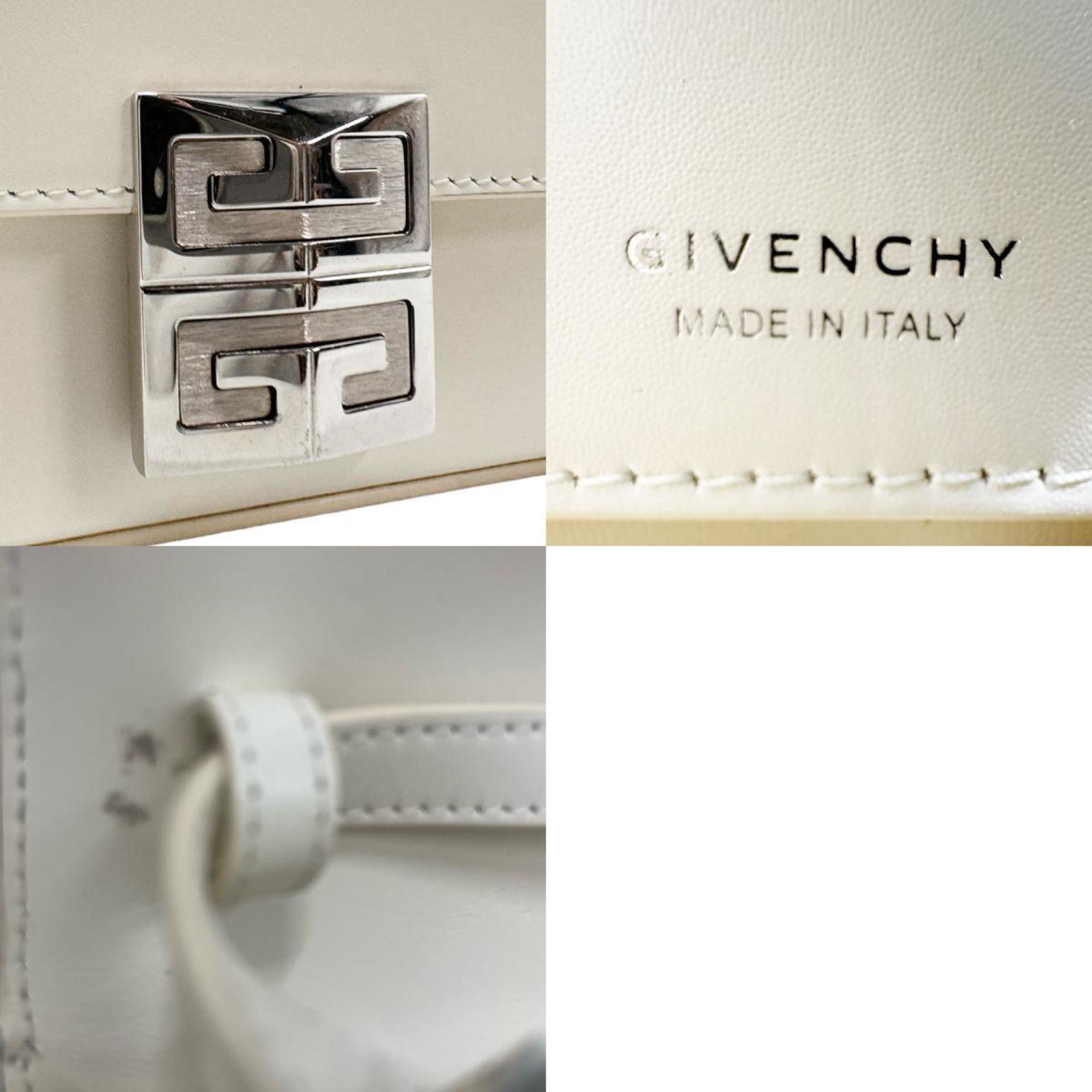 Givenchy Shoulder Bag Leather White Women's n0288