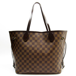 Louis Vuitton LOUIS VUITTON Tote Bag Damier Neverfull MM Canvas Brown Gold Women's w0663a