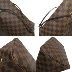 Louis Vuitton LOUIS VUITTON Tote Bag Damier Neverfull MM Canvas Brown Gold Women's w0663a