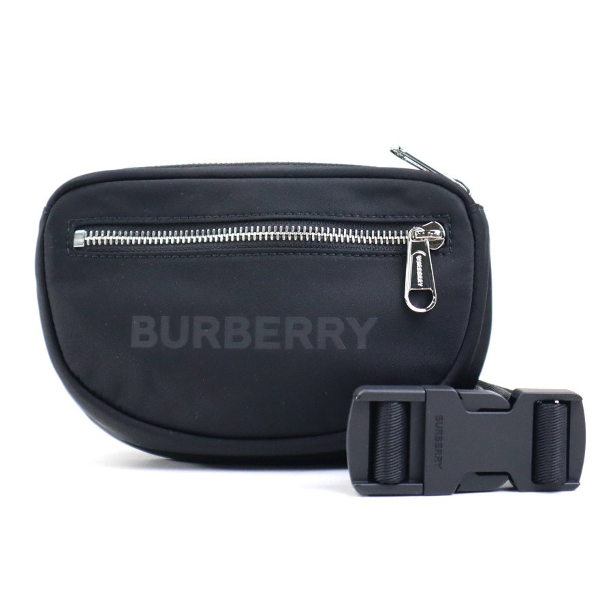 Burberry Waist Bag Body Nylon Black Men's Women's h30473k