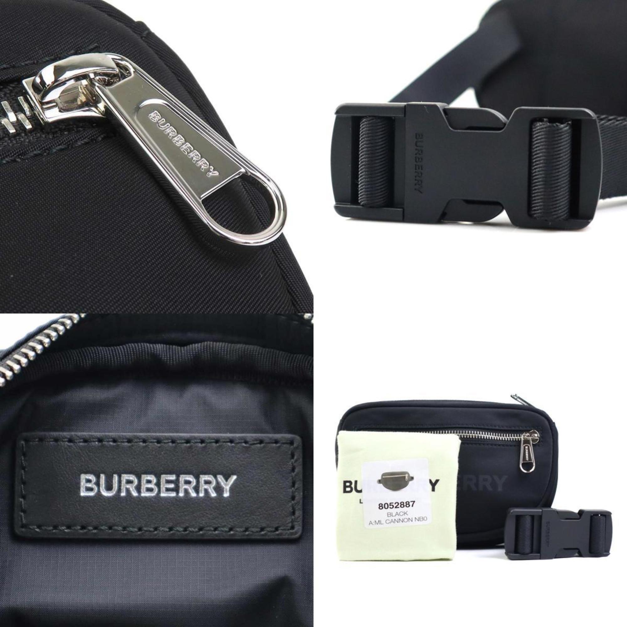 Burberry Waist Bag Body Nylon Black Men's Women's h30473k