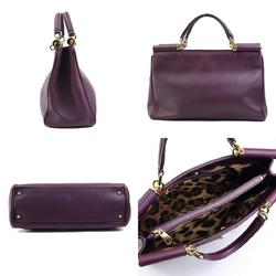 Dolce & Gabbana DOLCE&GABBANA Handbag Shoulder Bag Leather Dark Purple Women's h30475g