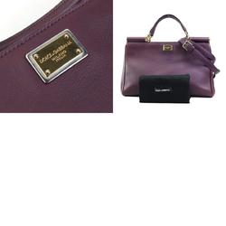 Dolce & Gabbana DOLCE&GABBANA Handbag Shoulder Bag Leather Dark Purple Women's h30475g