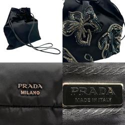 PRADA Shoulder Bag Nylon Black Women's 1BC037 z2246