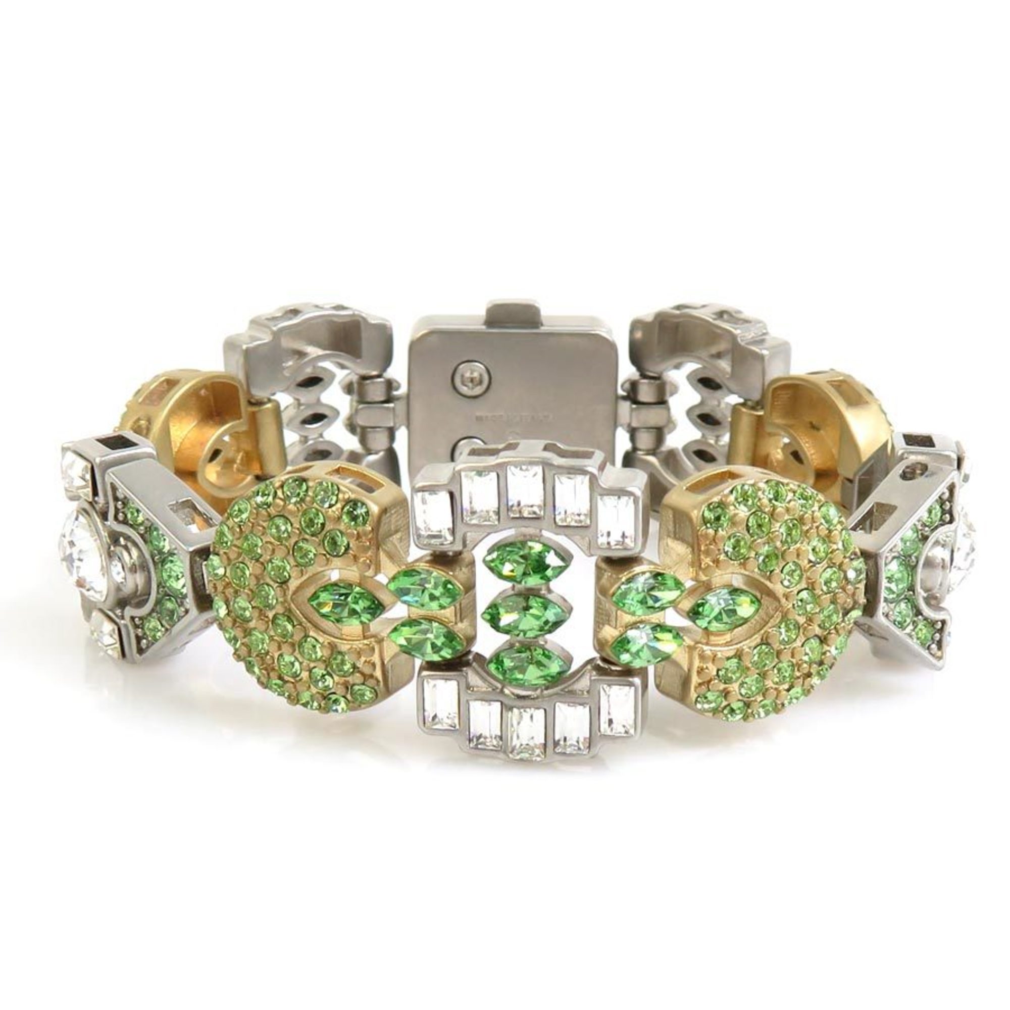 Miu MIUMIU Bracelet Metal Rhinestone Green Women's h30485k