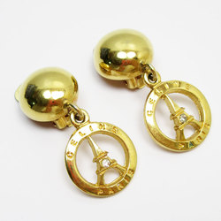 CELINE Earrings Metal Rhinestone Gold Silver Women's w0692a