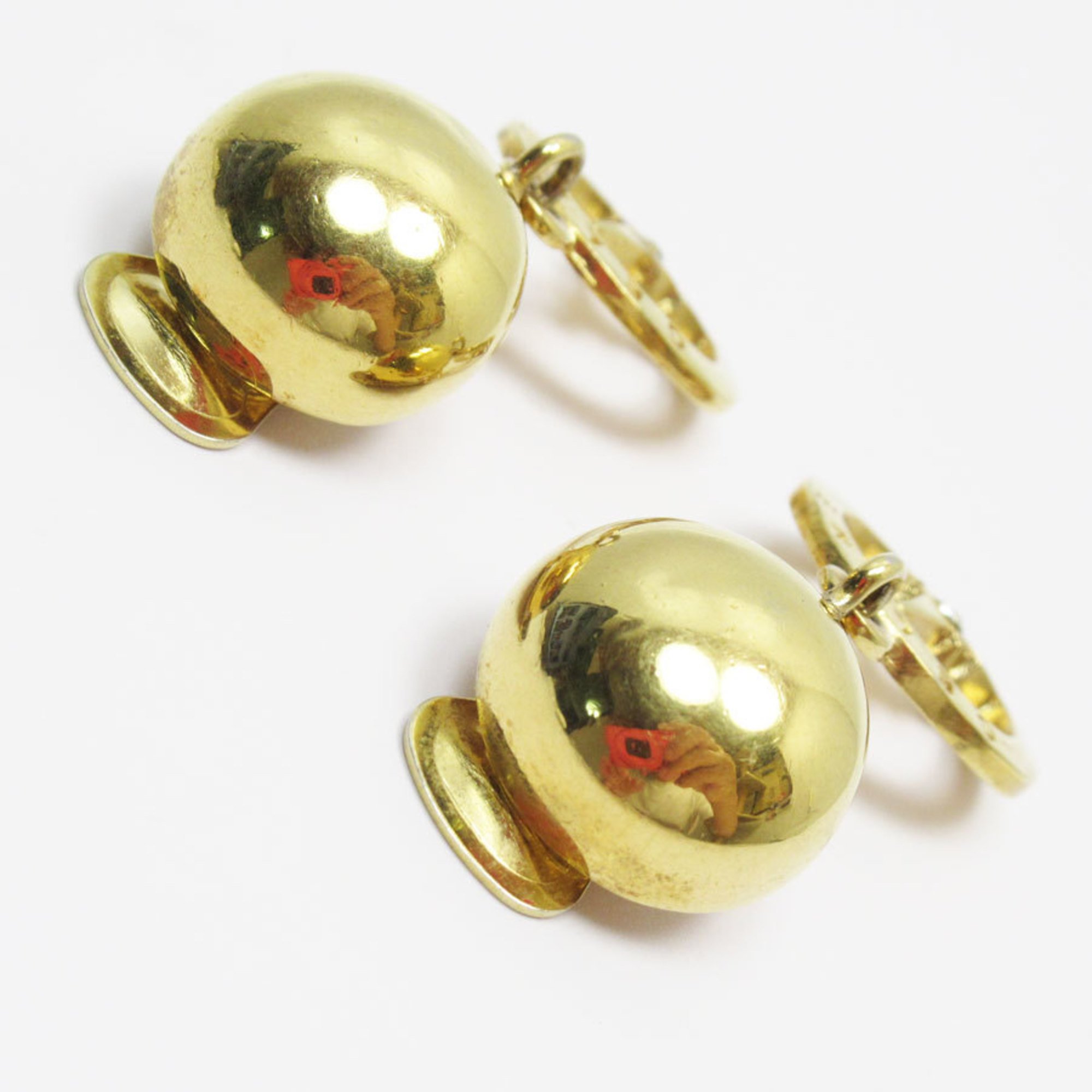 CELINE Earrings Metal Rhinestone Gold Silver Women's w0692a