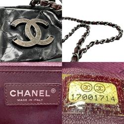 CHANEL Handbag Shoulder Bag In The Mix Leather Black Women's n0305