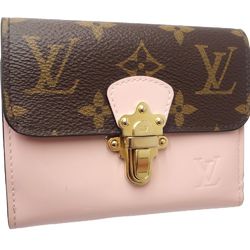 LOUIS VUITTON Louis Vuitton Monogram Tri-fold Wallet M61911 Cherry Wood Compact Brown 180684