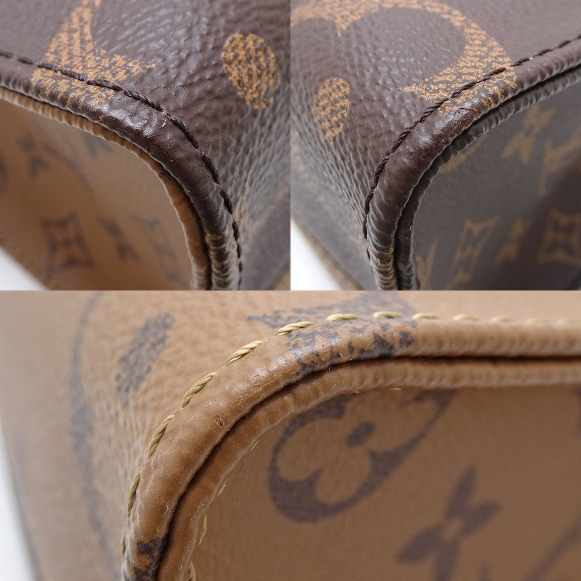 LOUIS VUITTON Louis Vuitton Monogram Reverse On the Go PM M46373 2Way Bag Brown 351637