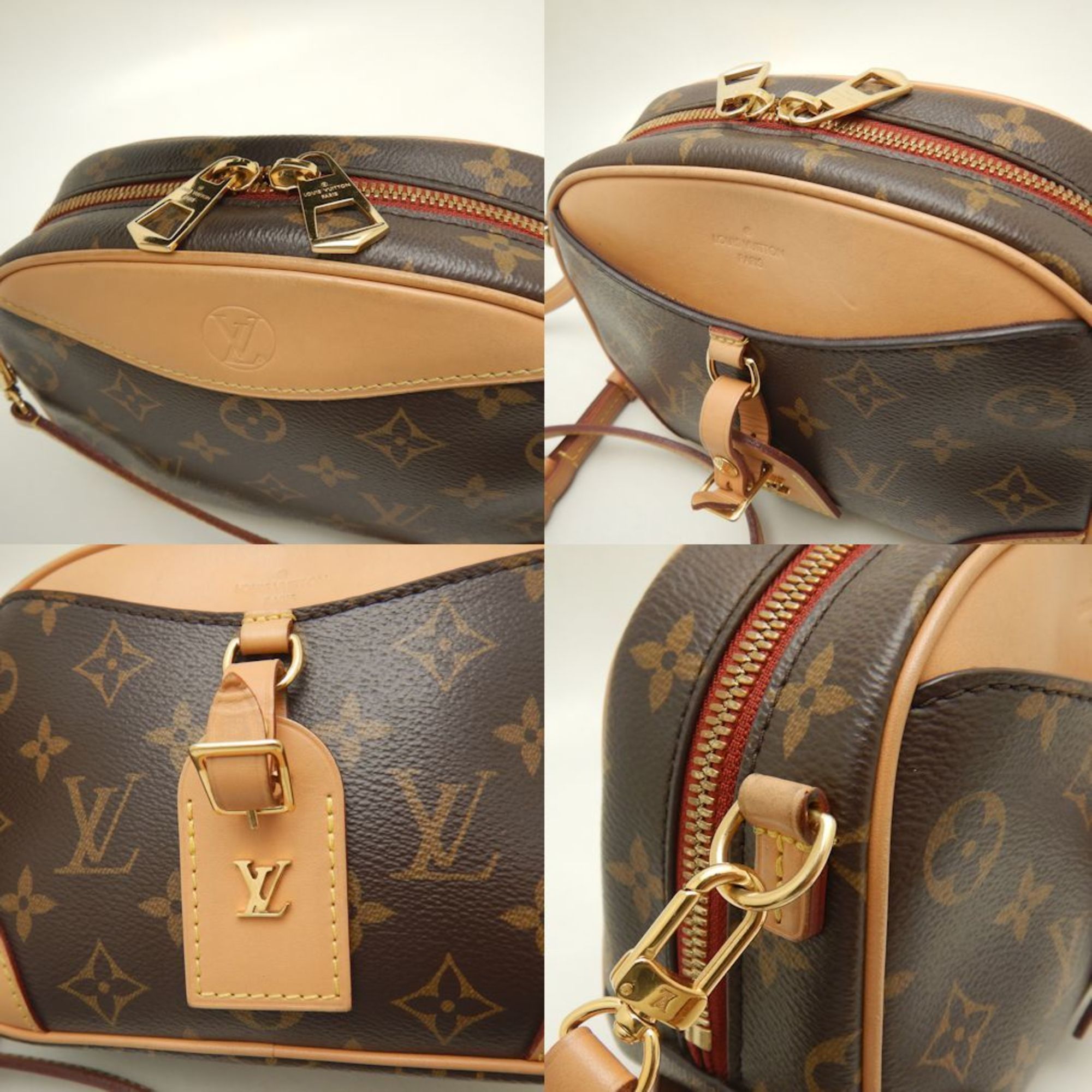 LOUIS VUITTON Louis Vuitton Monogram Deauville MINI M45528 Shoulder Bag Brown 252095