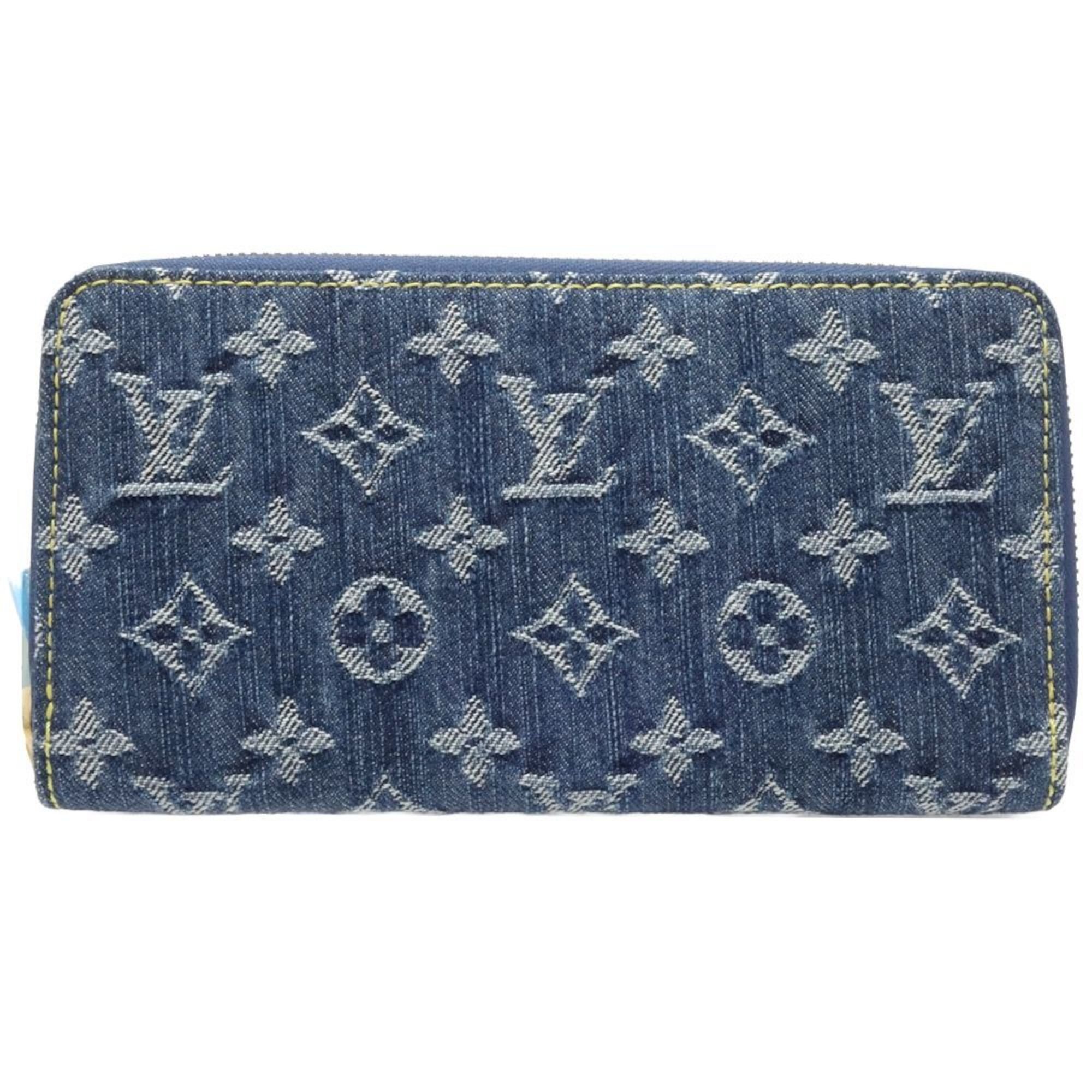 LOUIS VUITTON Louis Vuitton Long Wallet M95341 Zippy Monogram Denim Blue 180694