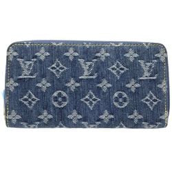 LOUIS VUITTON Louis Vuitton Long Wallet M95341 Zippy Monogram Denim Blue 180694