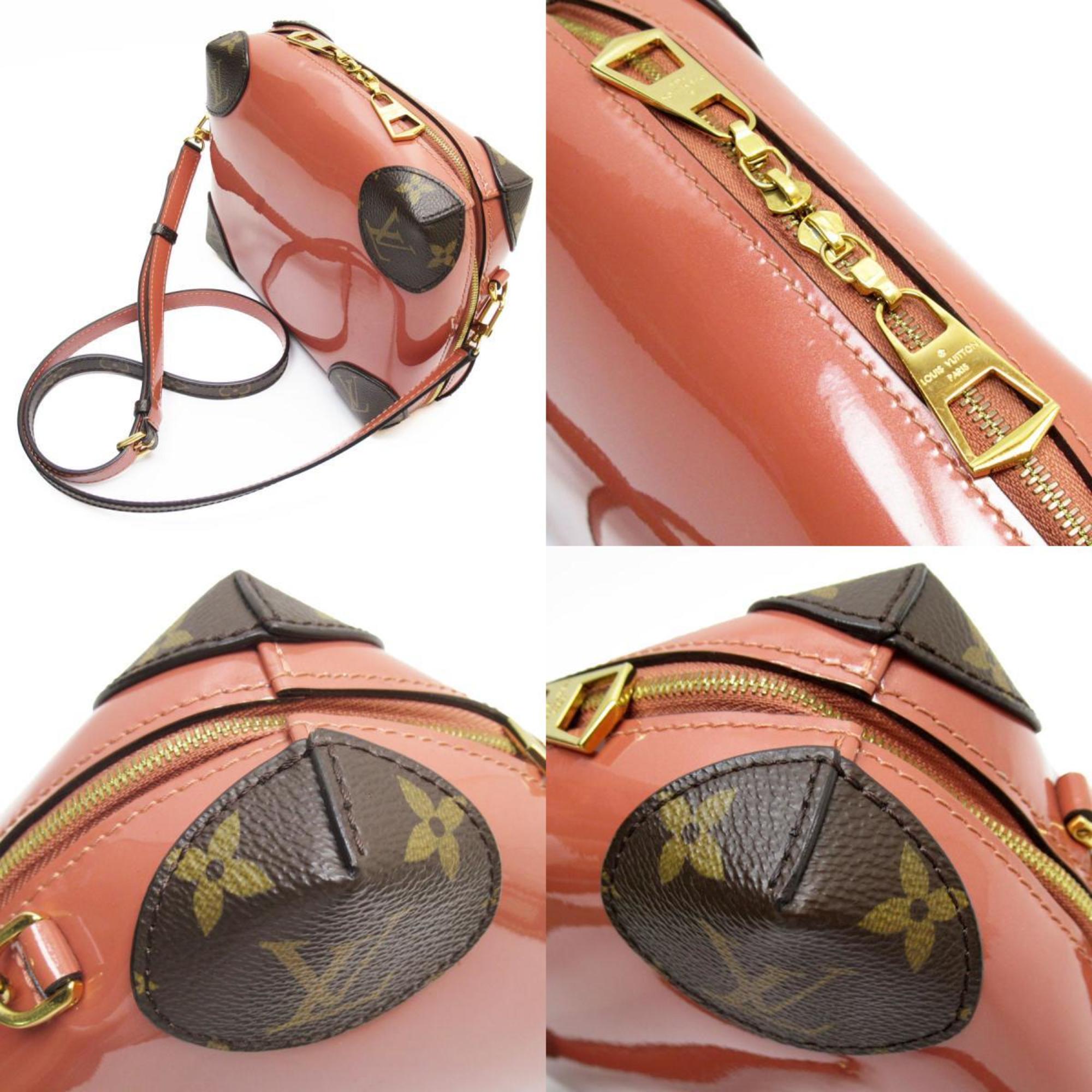 Louis Vuitton LOUIS VUITTON Shoulder Bag Monogram Venice Patent Leather Canvas Pink Beige Brown Women's M53546 w0677f