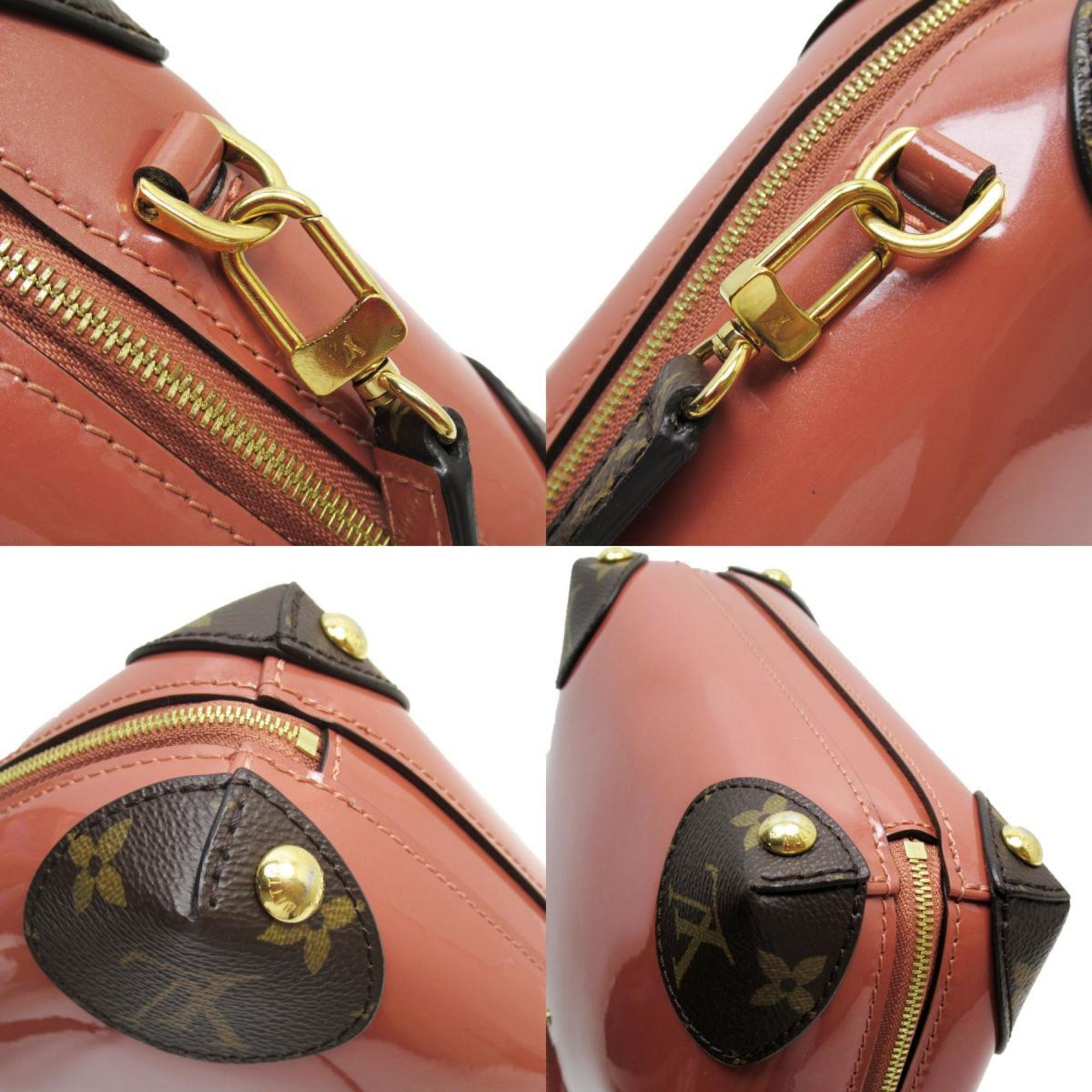 Louis Vuitton LOUIS VUITTON Shoulder Bag Monogram Venice Patent Leather Canvas Pink Beige Brown Women's M53546 w0677f