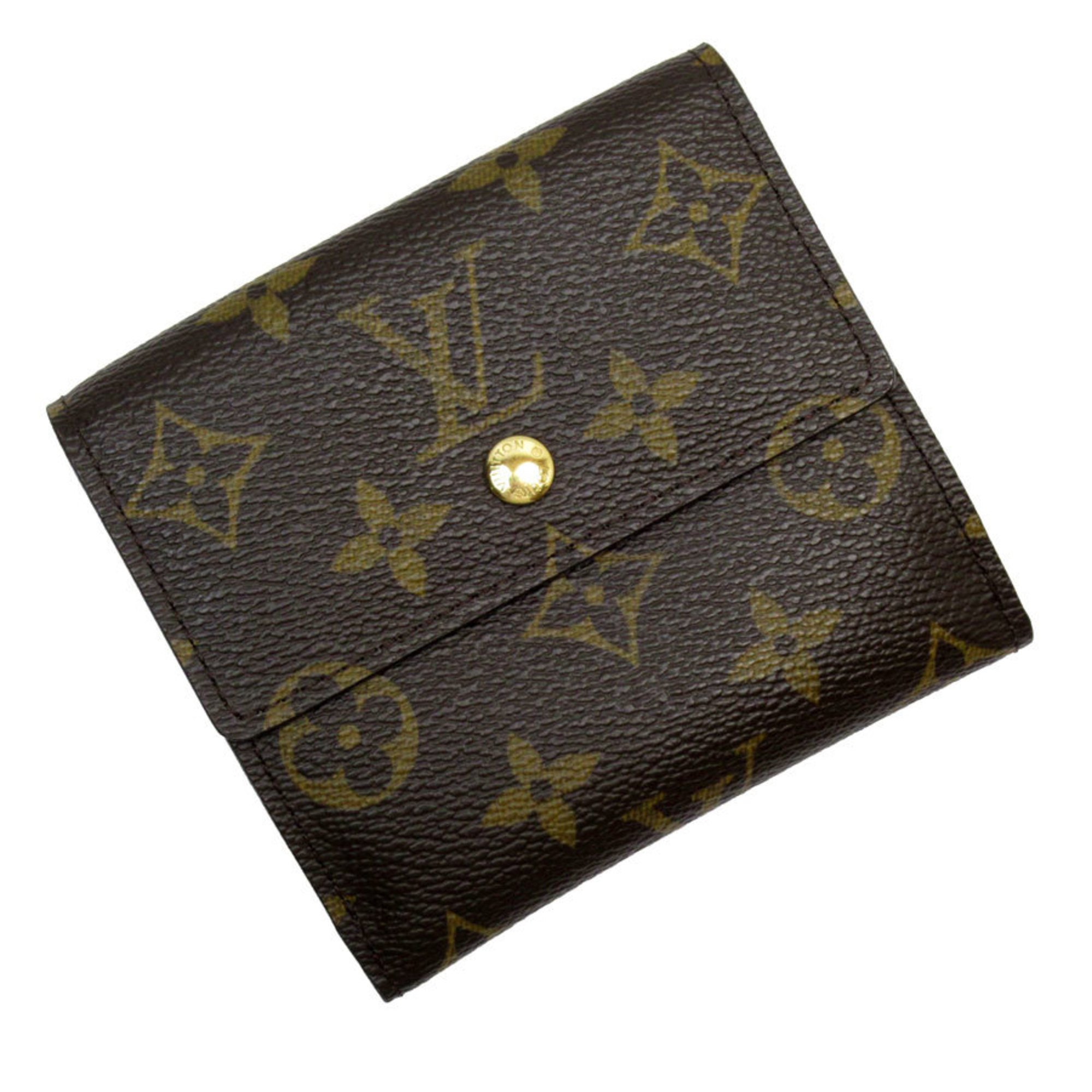 Louis Vuitton LOUIS VUITTON Bi-fold wallet Monogram Portemonnay Bi-Carte Credit canvas Brown Gold Men's Women's M61652 w0683a