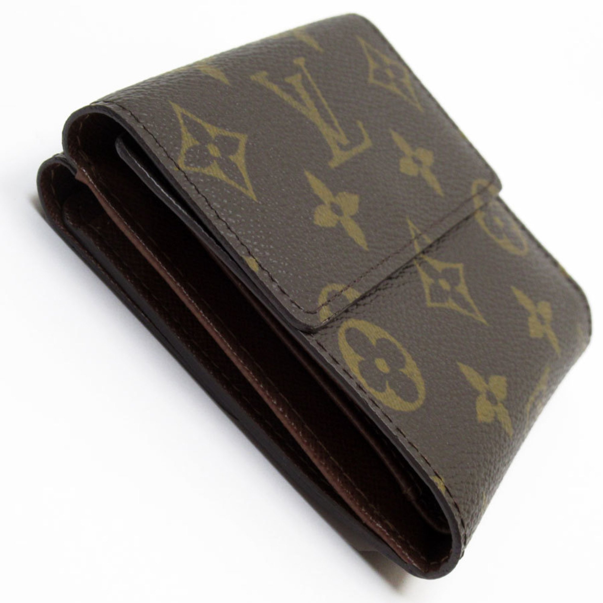 Louis Vuitton LOUIS VUITTON Bi-fold wallet Monogram Portemonnay Bi-Carte Credit canvas Brown Gold Men's Women's M61652 w0683a