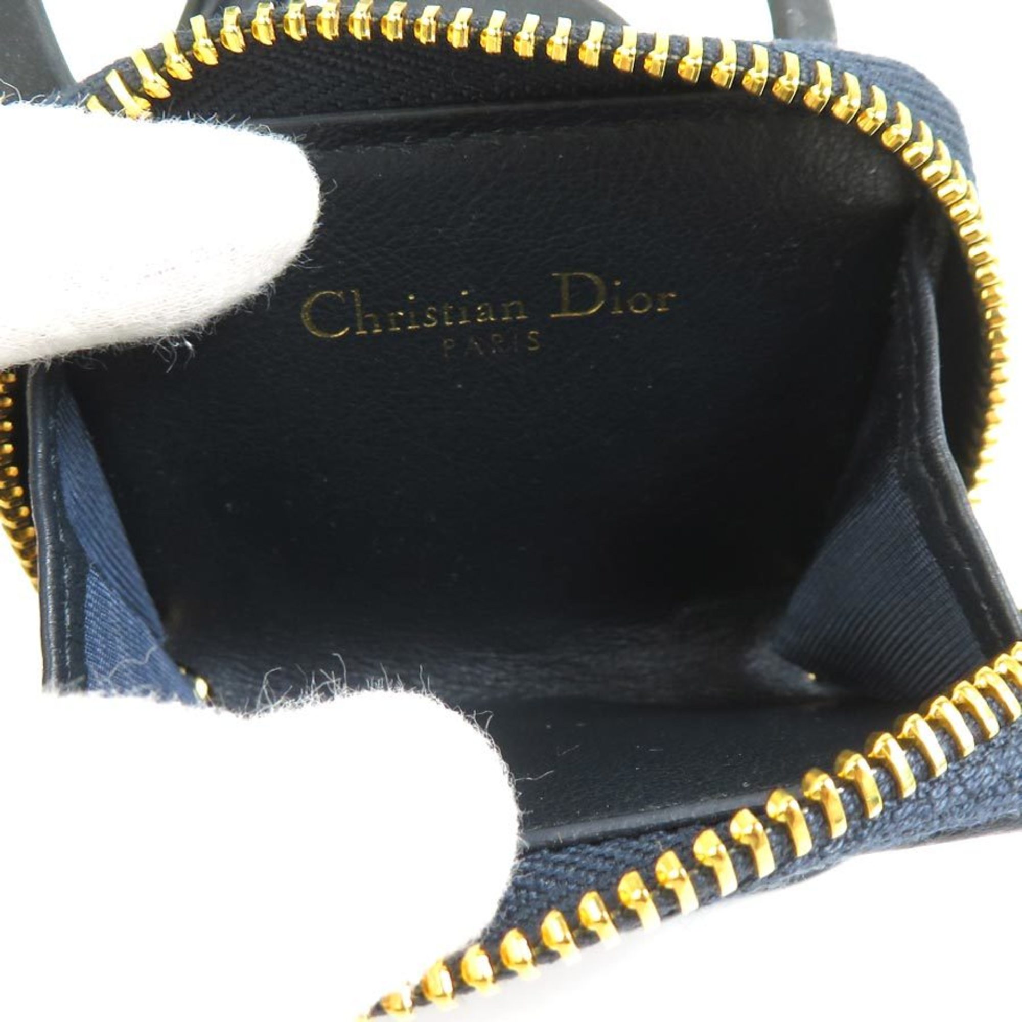 Christian Dior Smartphone Case Phone Holder 30 Montaigne Silicone Canvas Leather Navy Men's Women's h30482j