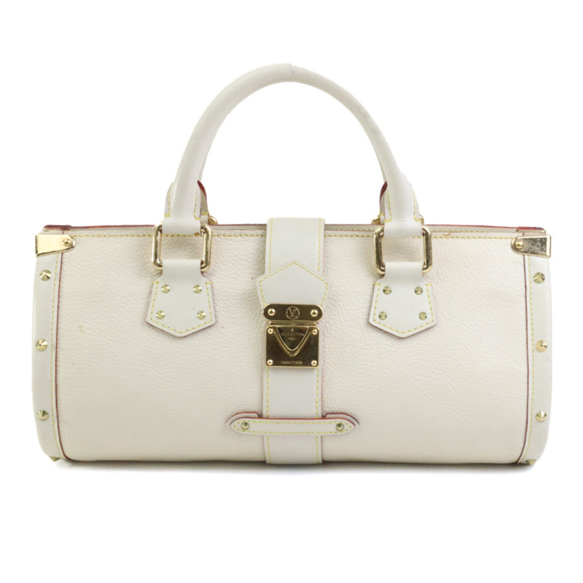 Louis Vuitton LOUIS VUITTON Handbag Suhali Epanui PM Leather Off-White Gold Women's M91850 e59095a