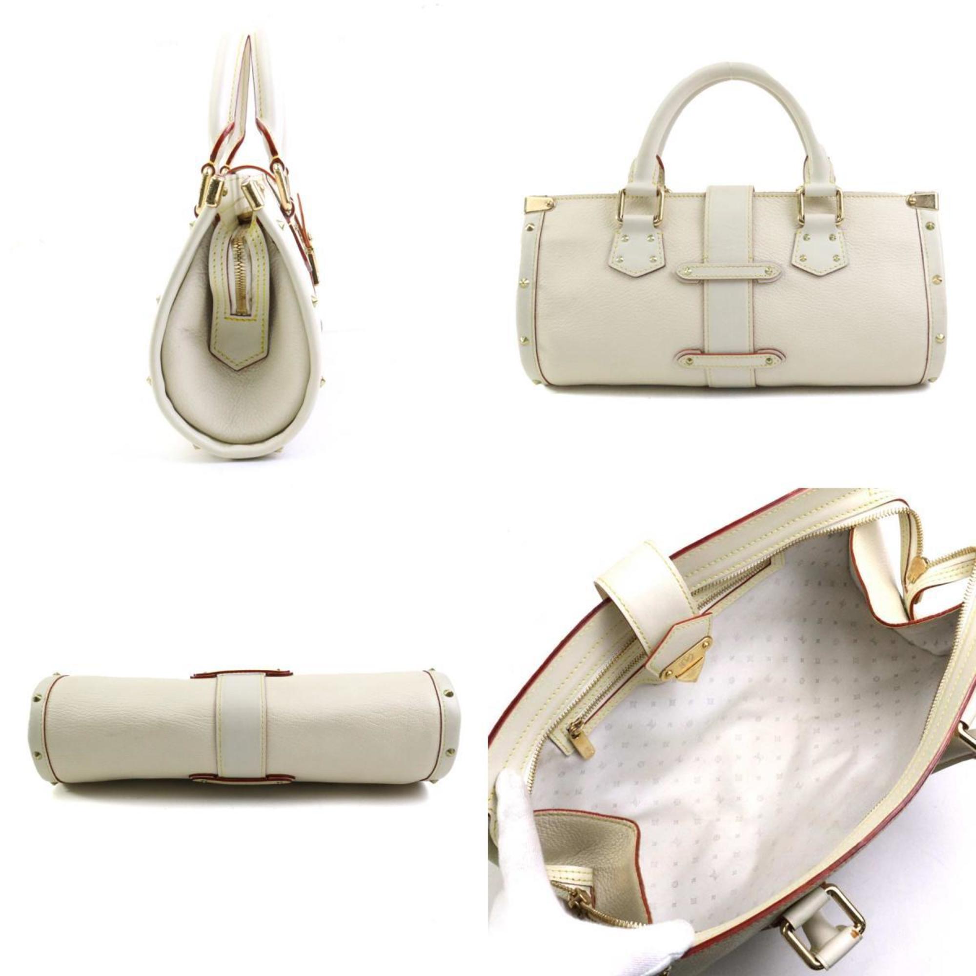 Louis Vuitton LOUIS VUITTON Handbag Suhali Epanui PM Leather Off-White Gold Women's M91850 e59095a