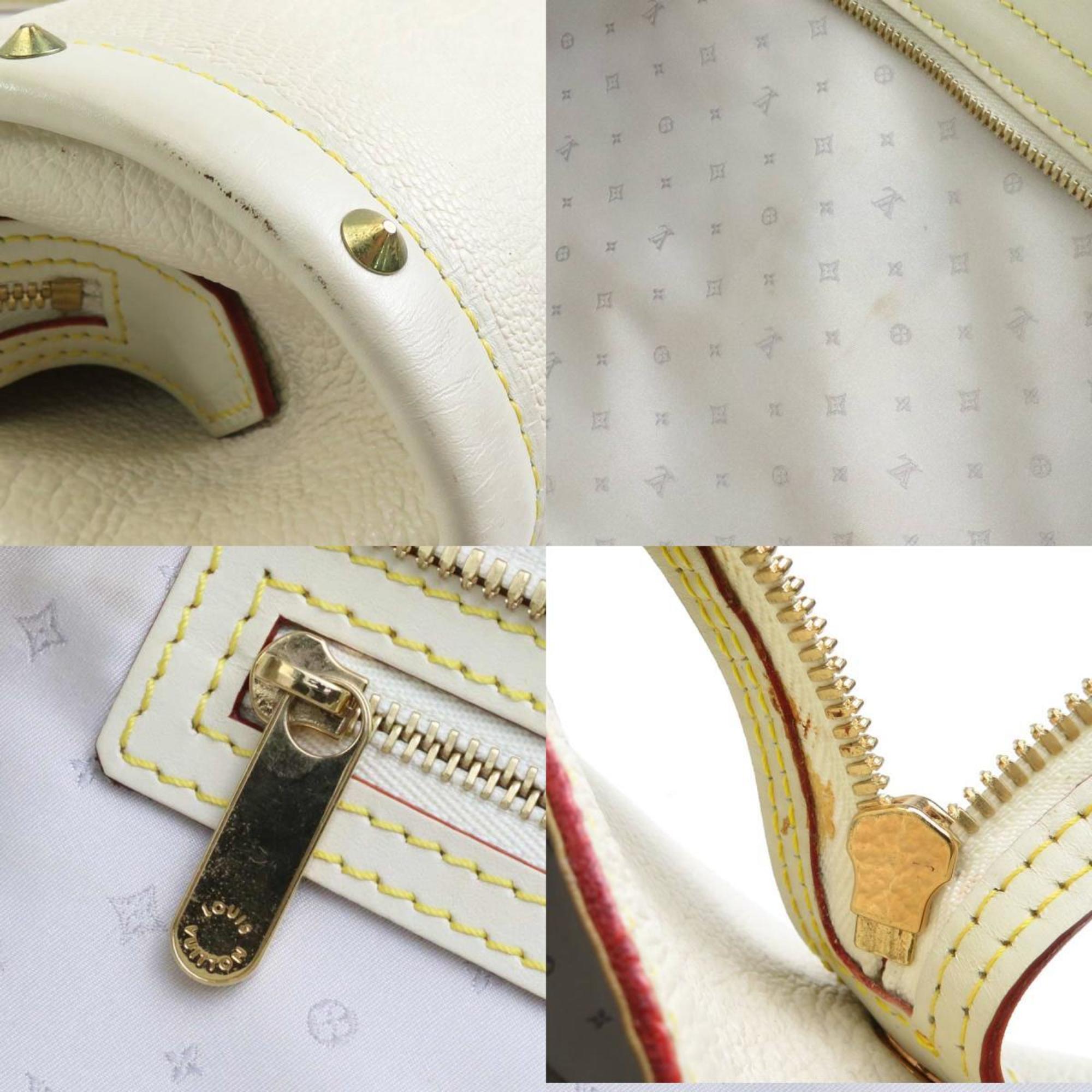 Louis Vuitton LOUIS VUITTON Handbag Suhali Epanui PM Leather Off-White Gold Women's M91850 e59095a