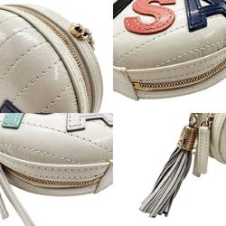 CHANEL Shoulder Bag LA PAUSA Leather Off-White Multi-Color Gold Women's z2258