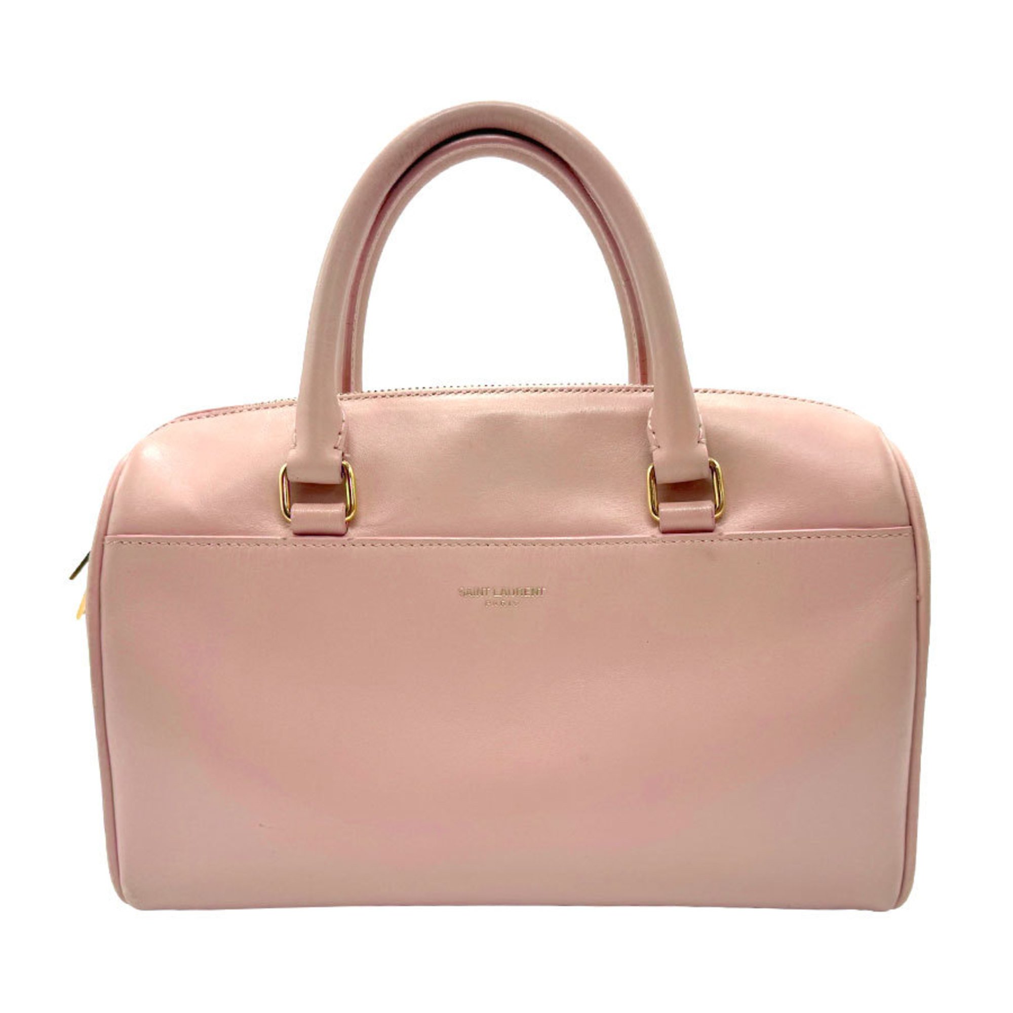 Saint Laurent SAINT LAURENT Handbag Baby Duffle Leather Light Pink Women's 330958 z2242