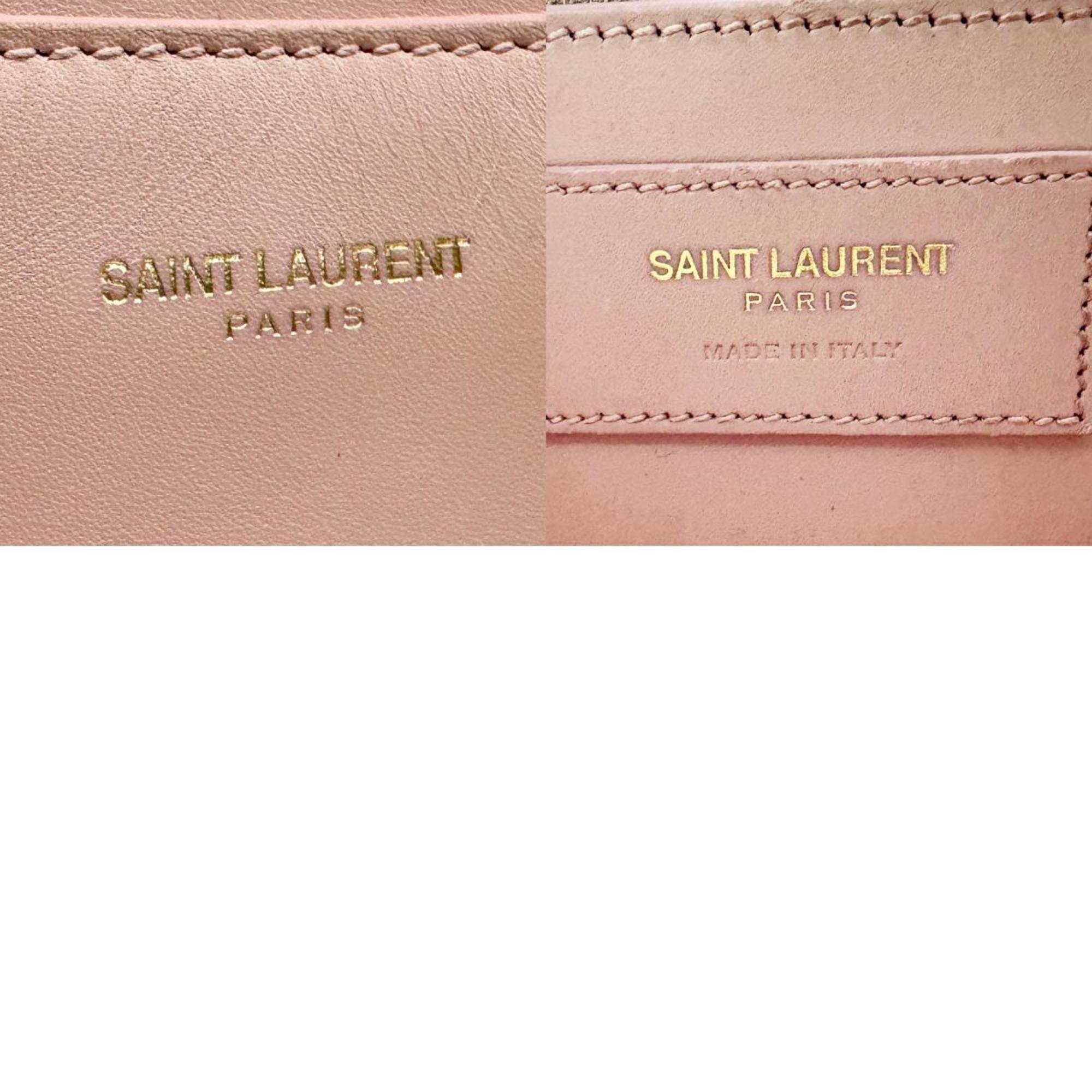 Saint Laurent SAINT LAURENT Handbag Baby Duffle Leather Light Pink Women's 330958 z2242