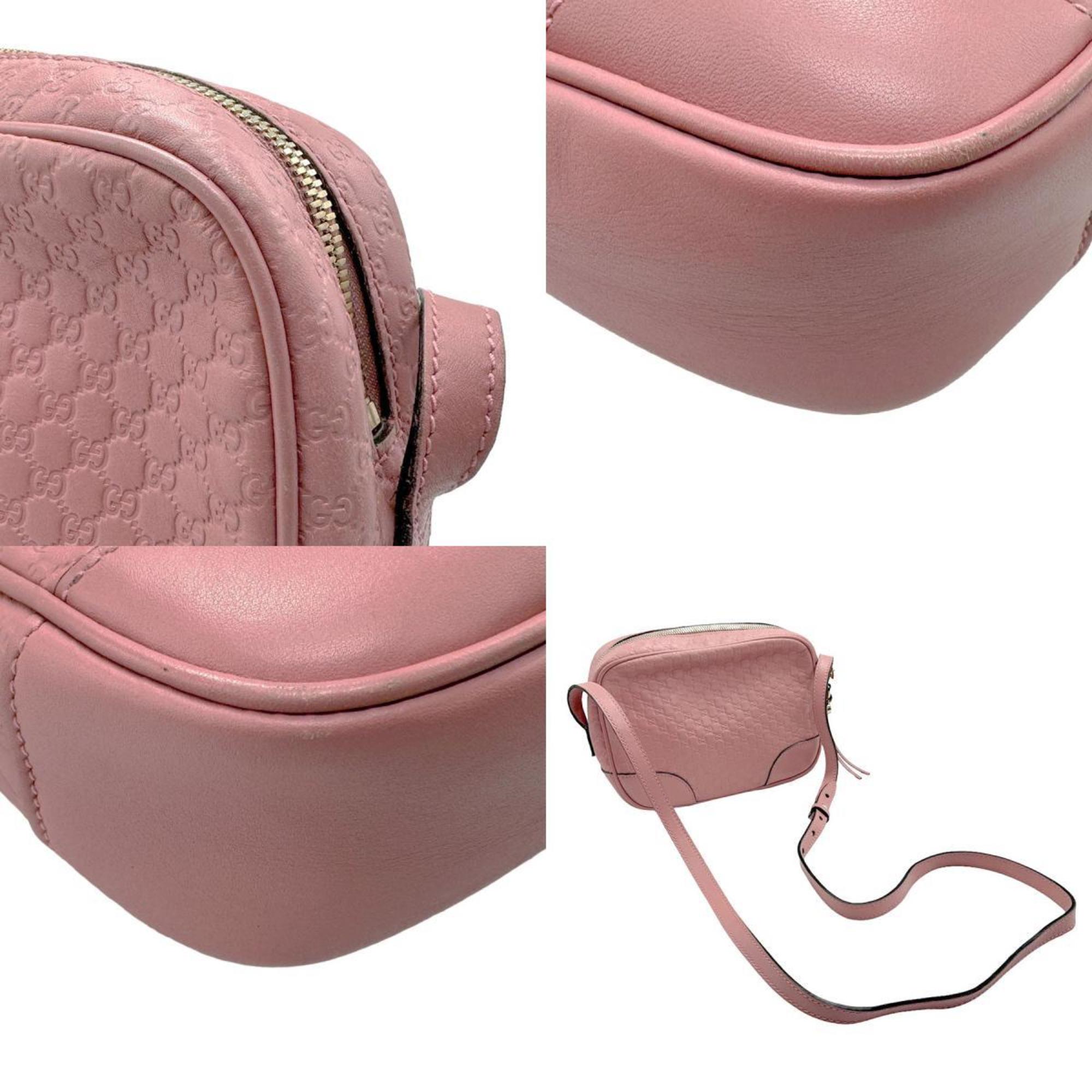 GUCCI shoulder bag micro Guccissima leather pink beige gold ladies 449413 n0300