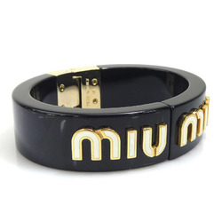 Miu Miu Miu Bangle Acrylic Black Women's h30499k