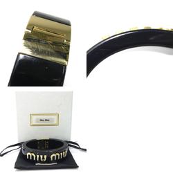 Miu Miu Miu Bangle Acrylic Black Women's h30499k