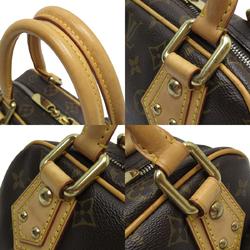 Louis Vuitton LOUIS VUITTON Handbag Monogram Manhattan PM Canvas Brown Gold Women's M40026 w0717i