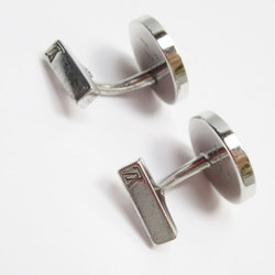 LOUIS VUITTON Cufflinks Silver 925 Brown Men's w0691