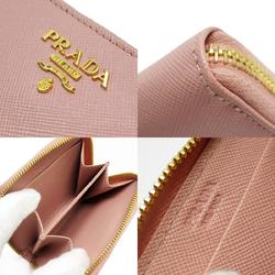 PRADA wallet/coin case leather light pink gold women's w0726j