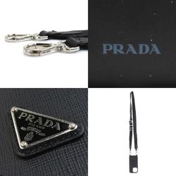 Prada Smartphone Case iPhone14 Pro Leather Black Men's Women's h30495k