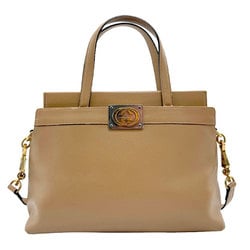 GUCCI handbag shoulder bag leather beige ladies 631663 n0296