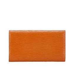 Louis Vuitton Epi Porte Tresor International Long Wallet M63388 Zipangu Gold Orange Leather Women's LOUIS VUITTON