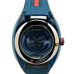 Gucci SYNC Blue Dial Watch 137.1 Quartz Stainless Steel Men's GUCCI