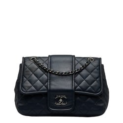 Chanel Matelasse Chain Shoulder Bag Navy Leather Women's CHANEL