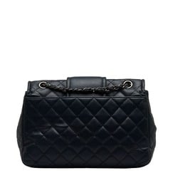 Chanel Matelasse Chain Shoulder Bag Navy Leather Women's CHANEL