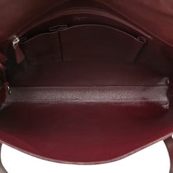 Cartier Must Line Tote Bag Bordeaux Wine Red Leather Women's CARTIER