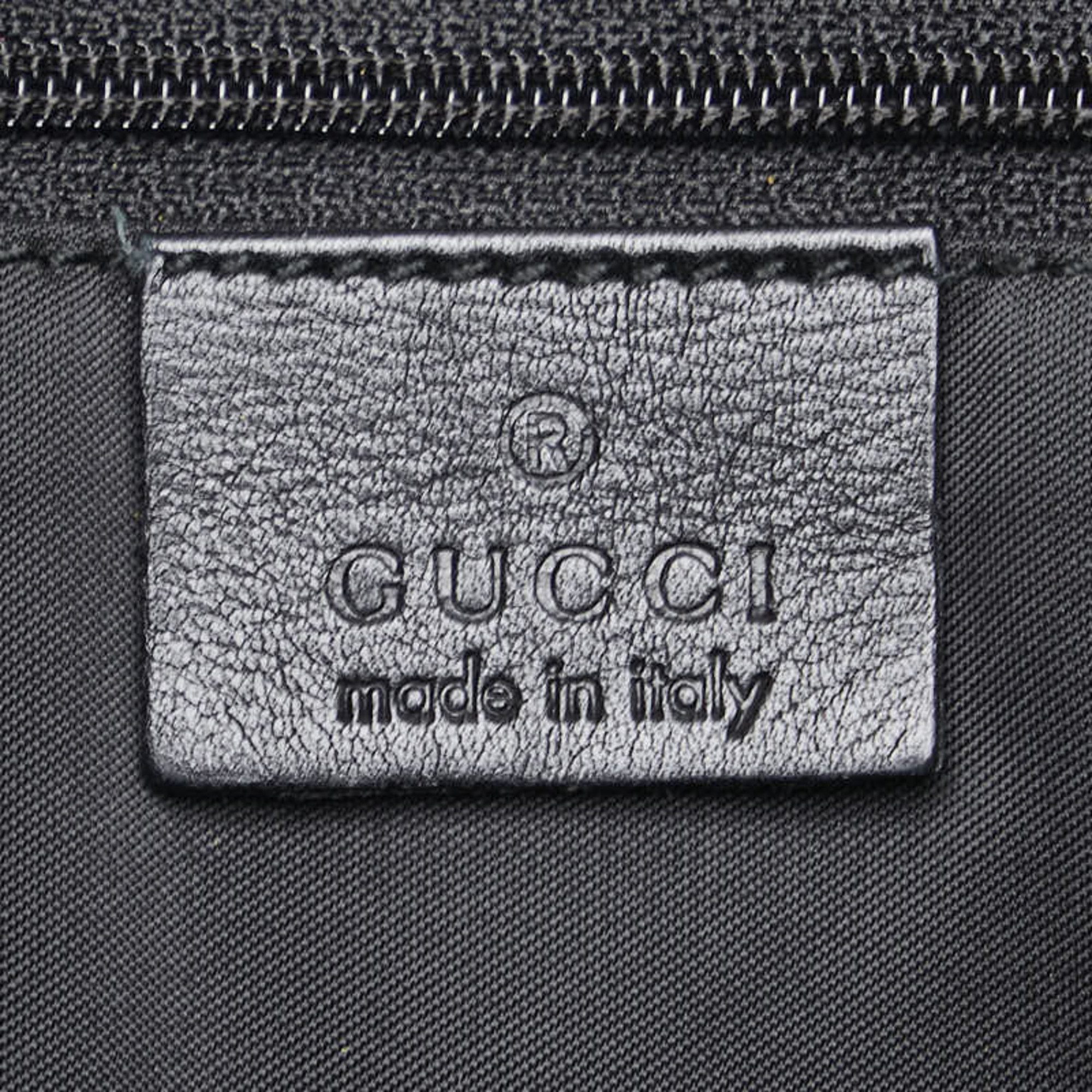 Gucci Bag 001 1206 Black Leather Nylon Women's GUCCI