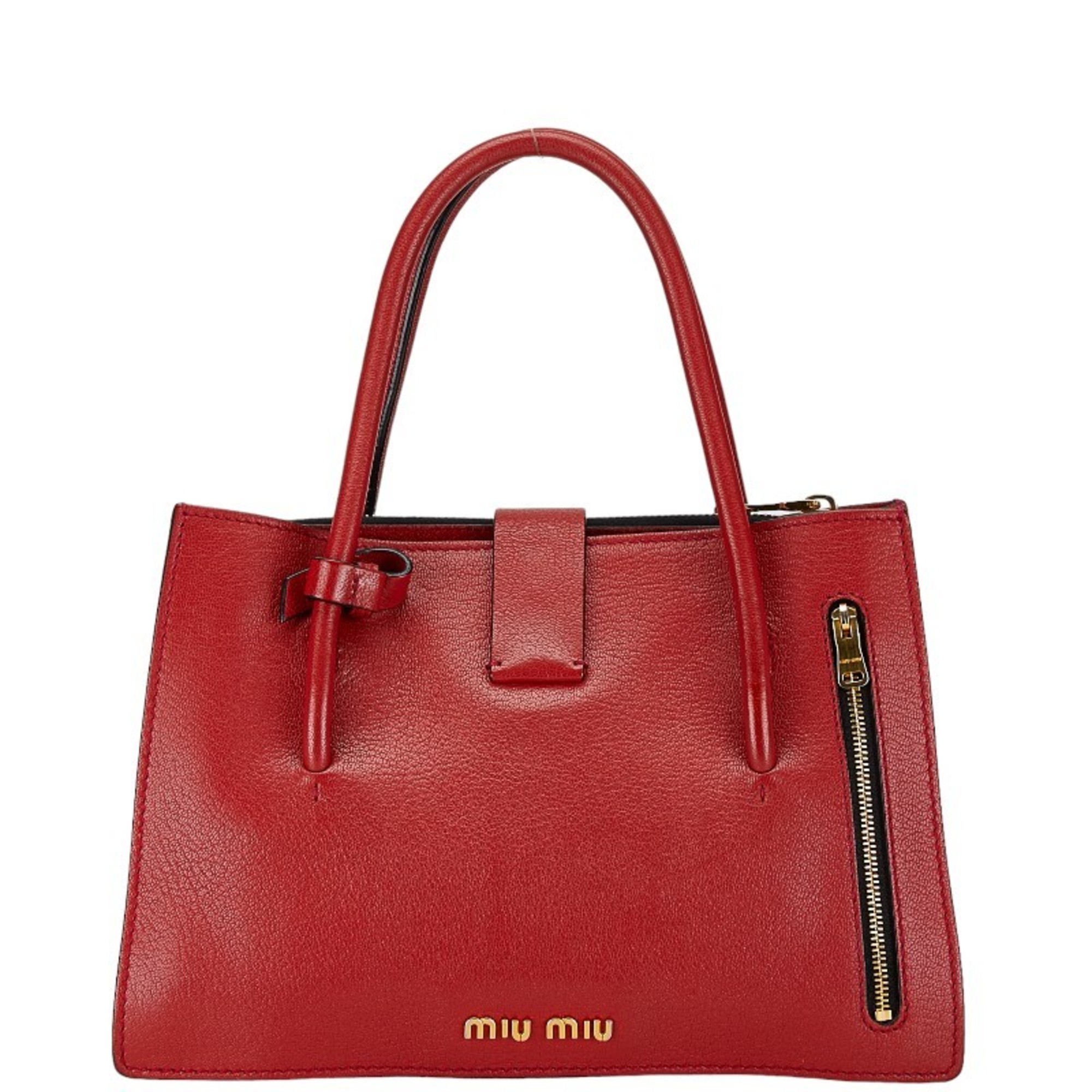 Miu Miu Miu Handbag Shoulder Bag Red Leather Women's MIUMIU