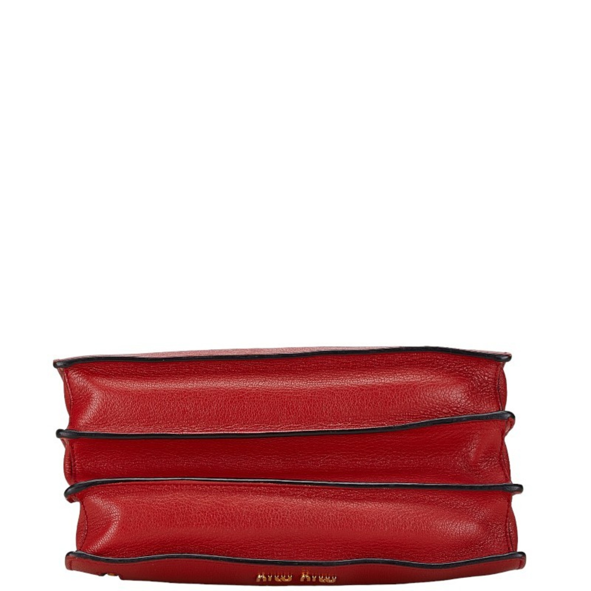 Miu Miu Miu Handbag Shoulder Bag Red Leather Women's MIUMIU