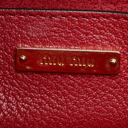 Miu Miu Miu Handbag Shoulder Bag Red Leather Women's MIUMIU