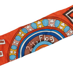 Hermes Twilly FRANCE PARIS FBG 24 TOHU-BOHU Toyu Poyu Chaos Scarf Muffler Orange Multicolor Silk Women's HERMES