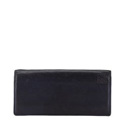 LOEWE Anagram Long Wallet Black Grey Leather Women's